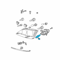 OEM 2001 Lexus RX300 Computer Sub-Assy, Headlamp Light Control, RH Diagram - 81107-48130