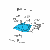 OEM Lexus RX300 Headlamp Unit Assembly, Left Diagram - 81170-48130