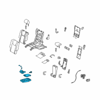 OEM 2013 Lexus RX350 Rear Seat Armrest Assembly, Center Diagram - 72830-48610-20
