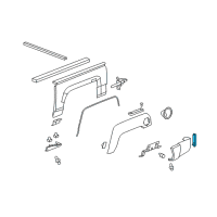 OEM 2010 Hummer H3T Reflector Asm-Rear Diagram - 93356862