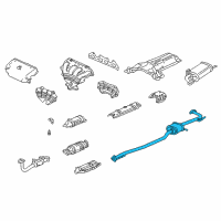 OEM Honda Accord Pipe B, Exhuast Diagram - 18220-S84-A01