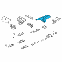 OEM 1999 Honda Accord Plate, Floor Heat Baffle Diagram - 74601-S4K-A01