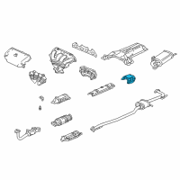 OEM 1999 Honda Accord Plate, Muffler Baffle Diagram - 74653-S4K-A00