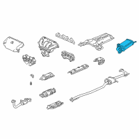 OEM 1999 Honda Accord Muffler Set, Exhuast Diagram - 18030-S84-A11