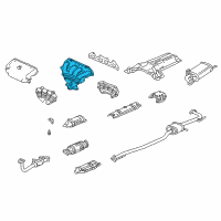 OEM 1998 Honda Accord Manifold, Exhuast Diagram - 18100-PAA-L20