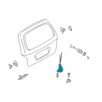 OEM 2005 Kia Sedona Tail Gate Lock Assembly Diagram - 0K53Z62310