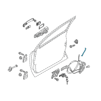 OEM 2014 Nissan Juke Rod Key Lock LH Diagram - 80515-1KA0A