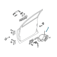 OEM Nissan Juke Rod Key Lock LH Diagram - 80515-1KA0A