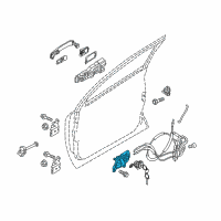 OEM 2015 Nissan Juke Rear Door Inside Handle Assembly, Right Diagram - 80670-3YM3B