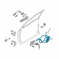 OEM Nissan Juke Front Door Lock Actuator Motor, Left Diagram - 80501-1KM1A