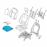 OEM Ford Escape Seat Cushion Pad Diagram - FJ5Z-78632A23-B