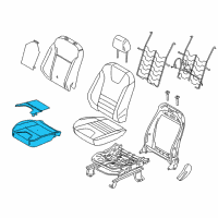 OEM 2014 Ford Escape Seat Cushion Pad Diagram - CJ5Z-78632A23-D