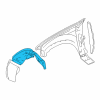 OEM 2003 Lincoln Aviator Fender Liner Diagram - 5C5Z-16054-AA