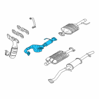 OEM 2005 Mercury Mariner Front Pipe Diagram - 7L8Z-5E256-AA