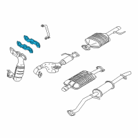 OEM Mercury Sable Preconverter Gasket Diagram - XW4Z-9448-AD