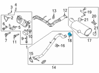 OEM 2022 Ford Bronco CLAMP - EXHAUST Diagram - MB3Z-5A231-C