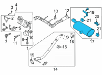 OEM Ford Bronco MUFFLER AND PIPE ASY - REAR Diagram - MB3Z-5230-C