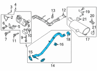 OEM 2022 Ford Bronco EXTENSION - EXHAUST PIPE Diagram - MB3Z-5A212-C
