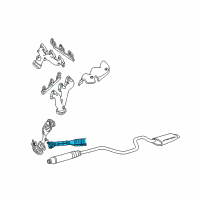 OEM 2001 Ford Taurus Converter & Pipe Diagram - YF1Z-5E212-CA