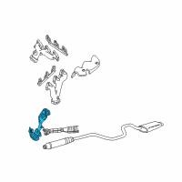 OEM 2000 Ford Taurus Converter & Pipe Diagram - YF1Z-5F250-CA