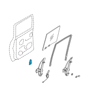 OEM 2003 Nissan Frontier Front RH SASH Assembly Diagram - 82214-9Z300