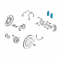 OEM Infiniti M45 Rear Disc Brake Pad Kit Diagram - D4060-1MB0A