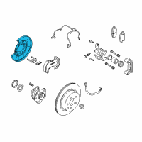 OEM Infiniti Rear Brake Plate Assembly, Right Diagram - 44020-1CA6A