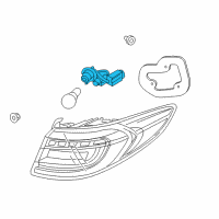 OEM 2017 Hyundai Sonata Rear Combination Holder & Wiring, Exterior Diagram - 92450-C2100