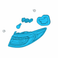 OEM 2018 Hyundai Sonata Lamp Assembly-Rear Combination Outside, LH Diagram - 92401-C2600