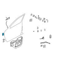 OEM 2001 Oldsmobile Intrigue Upper Hinge Diagram - 10304599