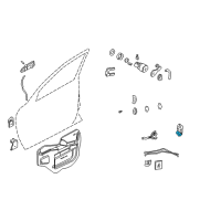 OEM 2002 Buick Rendezvous Front Side Door Lock Diagram - 88981042