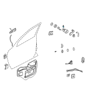 OEM 2006 Chevrolet Monte Carlo Tumbler, Front Side Door Lock Cyl Diagram - 19120149