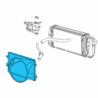 OEM 2002 Lincoln Blackwood Fan Shroud Diagram - 2L3Z-8146-BA