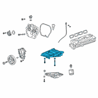 OEM Cadillac XT6 Upper Oil Pan Diagram - 55516936