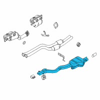 OEM 2011 BMW Z4 Muffler Pipe Diagram - 18-30-7-591-462