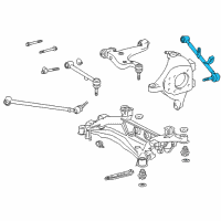 OEM 2004 Lexus LS430 Rear Suspension Control Arm Assembly, No.2, Right Diagram - 48730-50080