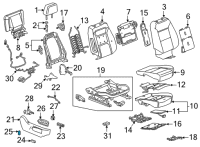 OEM 2022 Cadillac Escalade ESV Seat Switch Knob Diagram - 84586509