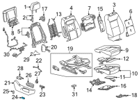 OEM 2021 Chevrolet Suburban Seat Switch Knob Diagram - 84689850