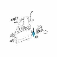 OEM 2000 Lincoln Town Car Lock Actuator Diagram - 2W1Z-54218A42-A