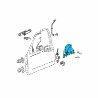 OEM Mercury Sable Door Latch Assembly Diagram - F5DZ5421812F