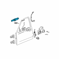 OEM 2005 Lincoln Town Car Handle, Outside Diagram - 6W1Z-5422405-AB