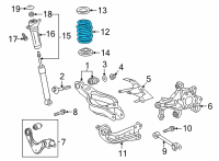 OEM 2022 Toyota Venza Coil Spring Diagram - 48231-48740