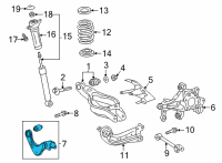 OEM 2022 Toyota Venza Upper Control Arm Diagram - 48790-0R020