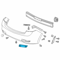 OEM Acura ILX Reflector Assembly, Right Rear Diagram - 33505-TF7-J01