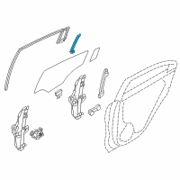 OEM Kia Rio Channel Assembly-Rear Door Door Diagram - 835201W000