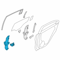 OEM 2013 Kia Rio Regulator Assembly-Rear Door Diagram - 834011W010