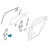 OEM 2013 Kia Rio Motor Assembly-Rear Door Power Diagram - 834601W000