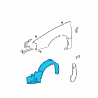 OEM 2004 Chevrolet Impala Liner Asm-Front Wheelhouse Diagram - 15214873