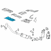 OEM 2003 GMC Savana 3500 Muffler Shield Diagram - 15123700