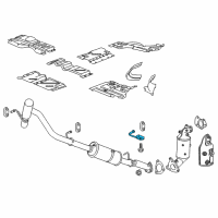 OEM 2021 GMC Savana 3500 Muffler W/Tailpipe Hanger Diagram - 84225604